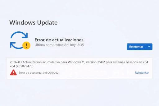 Cómo reparar el error 0x80010002 al instalar actualizaciones rápido y fácil