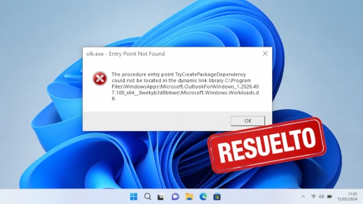 Como solucionar el error olk.exe - Entry Point Not Found al abrir Outlook